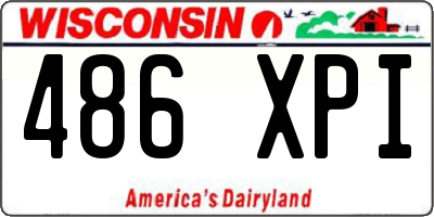 WI license plate 486XPI