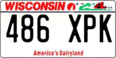 WI license plate 486XPK