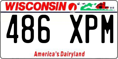 WI license plate 486XPM