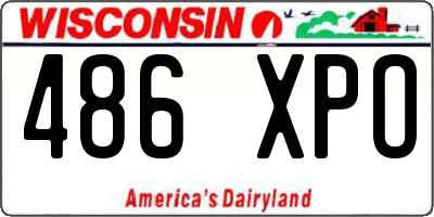 WI license plate 486XPO