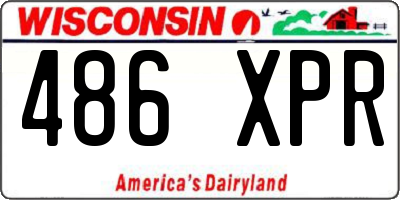 WI license plate 486XPR