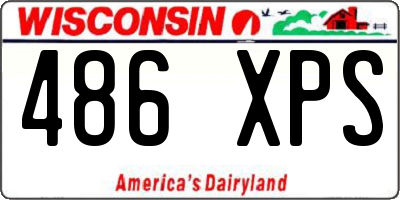 WI license plate 486XPS