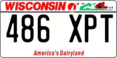 WI license plate 486XPT