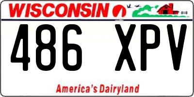 WI license plate 486XPV