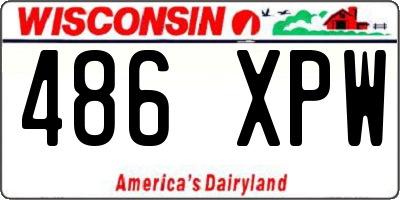 WI license plate 486XPW