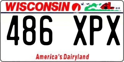 WI license plate 486XPX