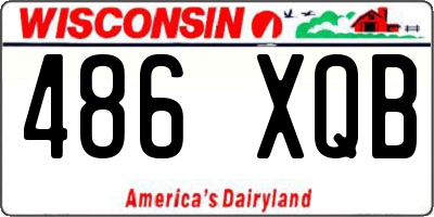 WI license plate 486XQB