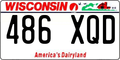 WI license plate 486XQD