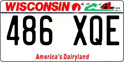 WI license plate 486XQE