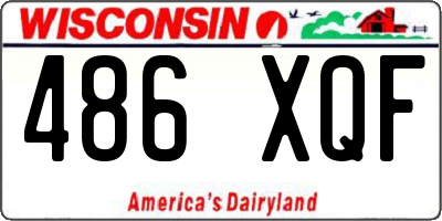 WI license plate 486XQF