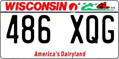 WI license plate 486XQG