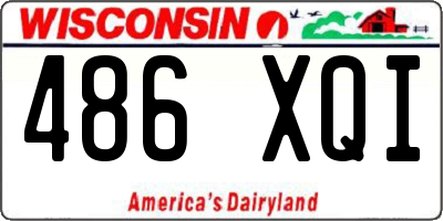 WI license plate 486XQI