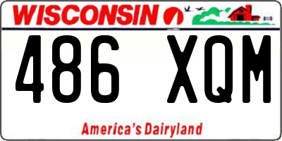 WI license plate 486XQM