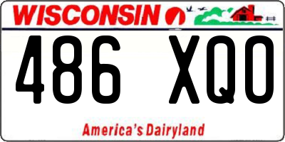 WI license plate 486XQO