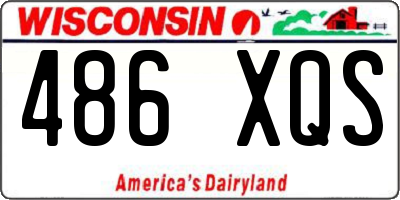 WI license plate 486XQS