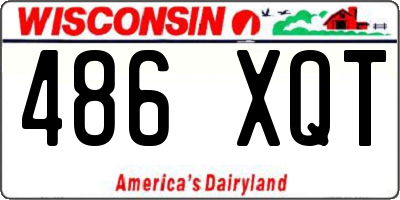 WI license plate 486XQT