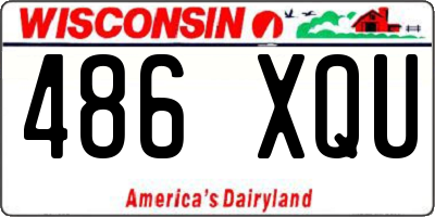 WI license plate 486XQU