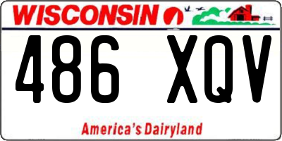 WI license plate 486XQV