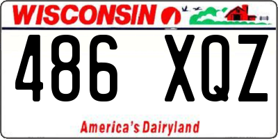 WI license plate 486XQZ