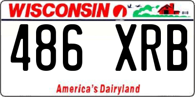 WI license plate 486XRB