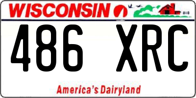WI license plate 486XRC