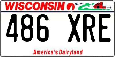 WI license plate 486XRE