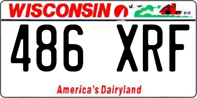 WI license plate 486XRF
