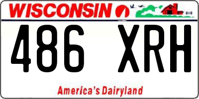 WI license plate 486XRH