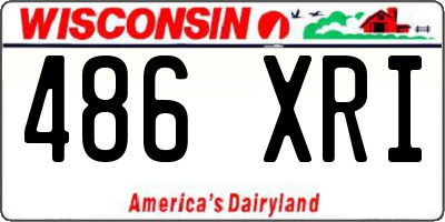 WI license plate 486XRI