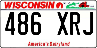 WI license plate 486XRJ