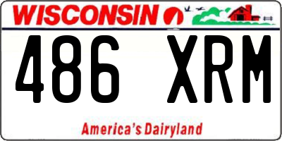 WI license plate 486XRM