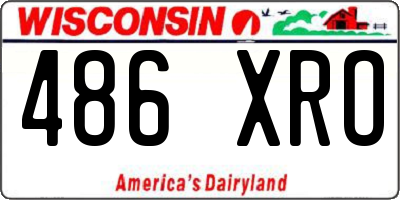 WI license plate 486XRO