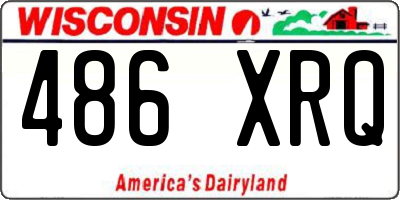 WI license plate 486XRQ