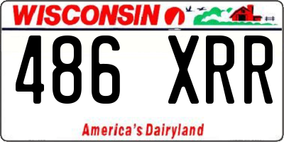 WI license plate 486XRR