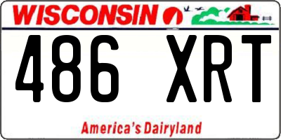 WI license plate 486XRT