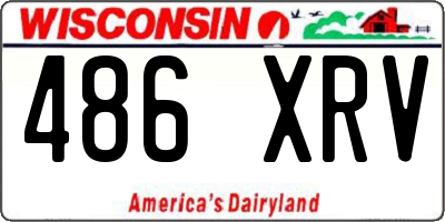 WI license plate 486XRV