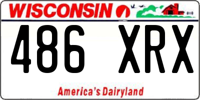 WI license plate 486XRX