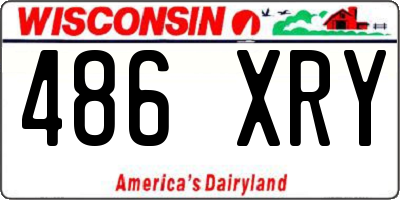 WI license plate 486XRY