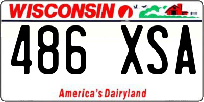 WI license plate 486XSA