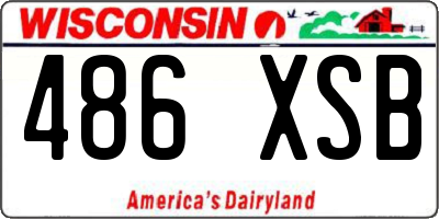 WI license plate 486XSB