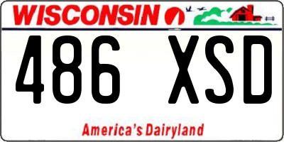 WI license plate 486XSD