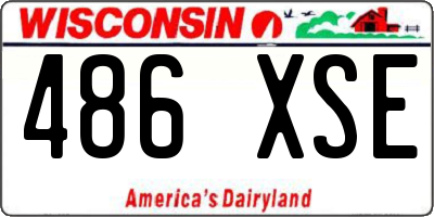 WI license plate 486XSE
