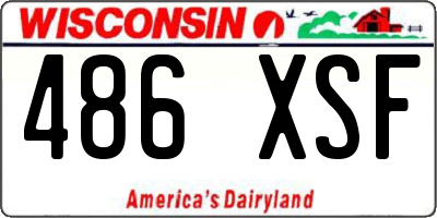 WI license plate 486XSF