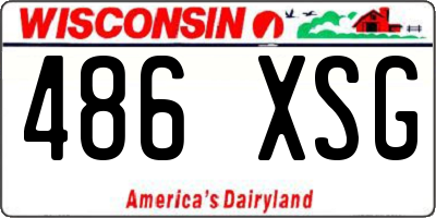WI license plate 486XSG