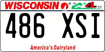 WI license plate 486XSI