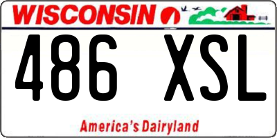 WI license plate 486XSL