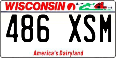 WI license plate 486XSM
