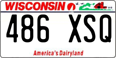 WI license plate 486XSQ