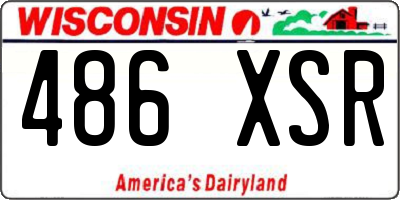 WI license plate 486XSR
