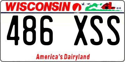 WI license plate 486XSS